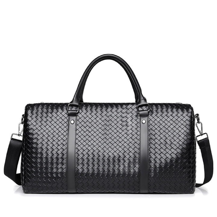 Premium Woven Leather Duffel Bag Bowlift