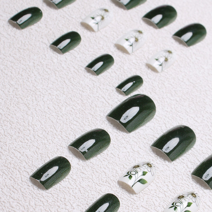 Floral Art Press-On Nails Bowlift