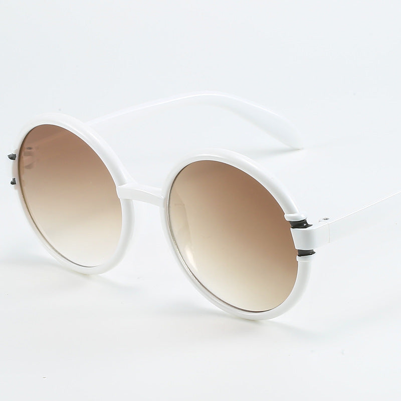 Women's round sunglasses in trendy leopard pattern with UV protection Bowlift
