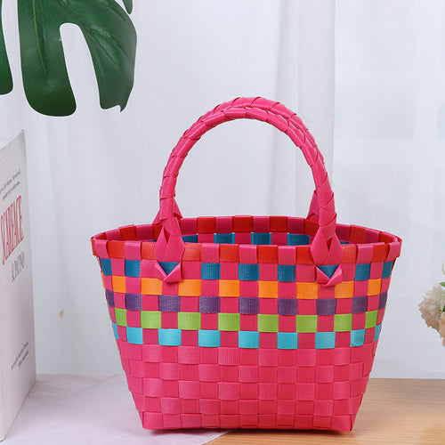 Colorful woven shopping bag Bowlift