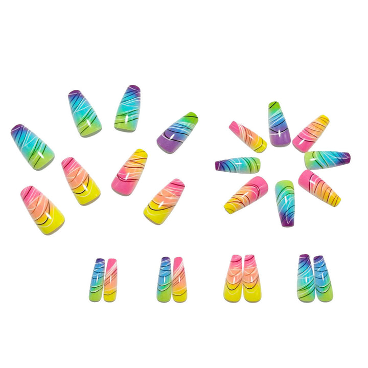 Nail set with elegant glitter design Bowlift