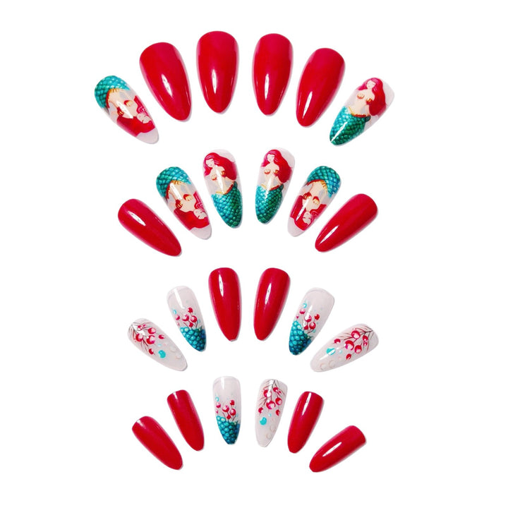 Mermaid motif artificial nails Bowlift
