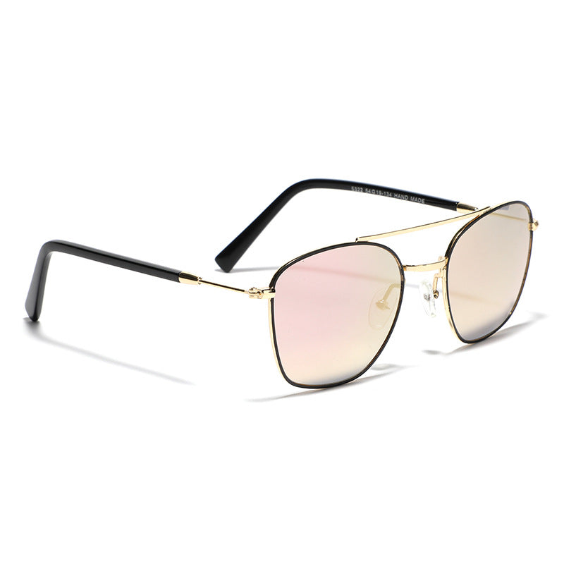 Women's fashionable square sunglasses with luxurious metal frame Bowlift