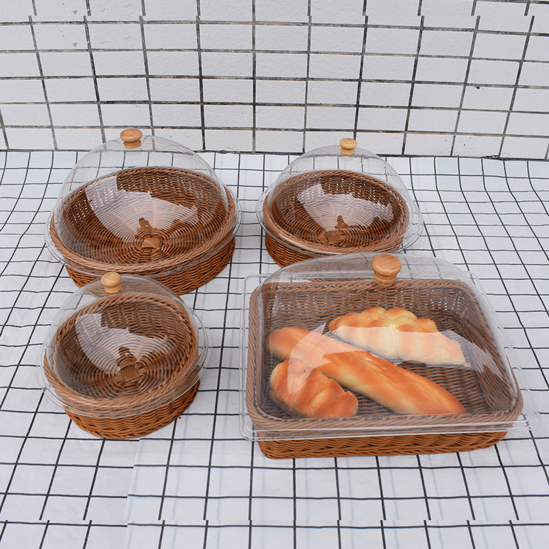 Artisan Woven Bread Serving Set Bowlift