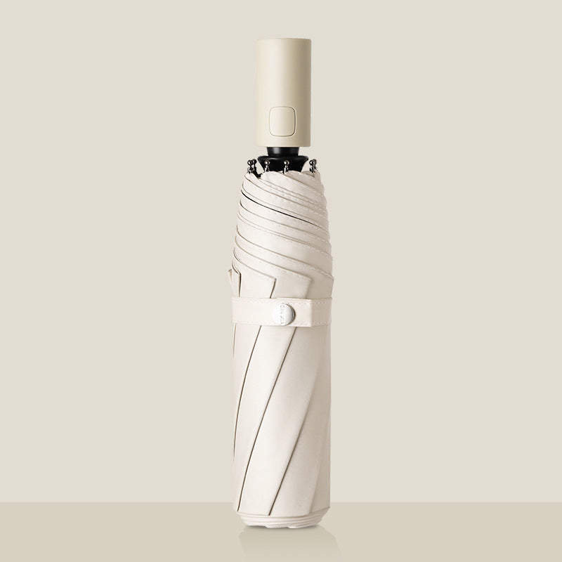 Ladies Automatic Folding Umbrella with Ergonomic Design and Wind Resistant Technology Bowlift