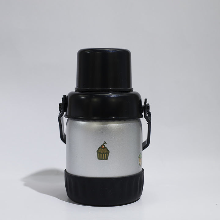 Women insulated thermos bottle with colorful muffin motif Bowlift