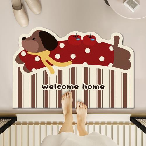 Cute Dog-Themed Decorative Mat