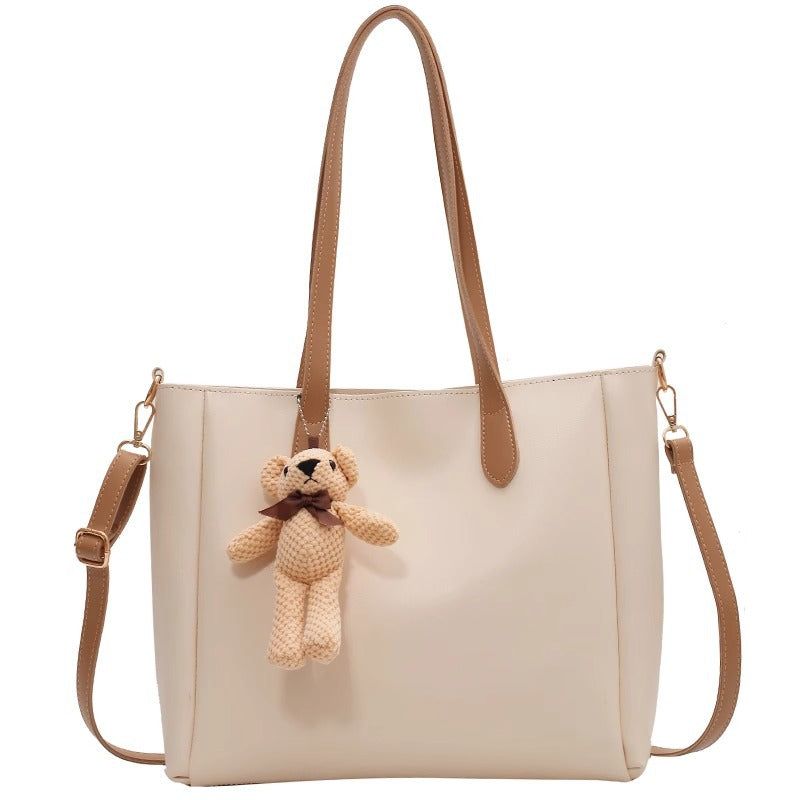 Spacious Soft Leather Tote Bag Bowlift