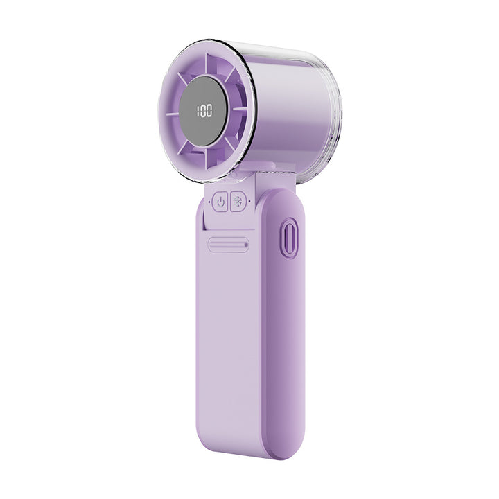 Women's Portable Mini Fan with USB Charging Function and LED Display Bowlift