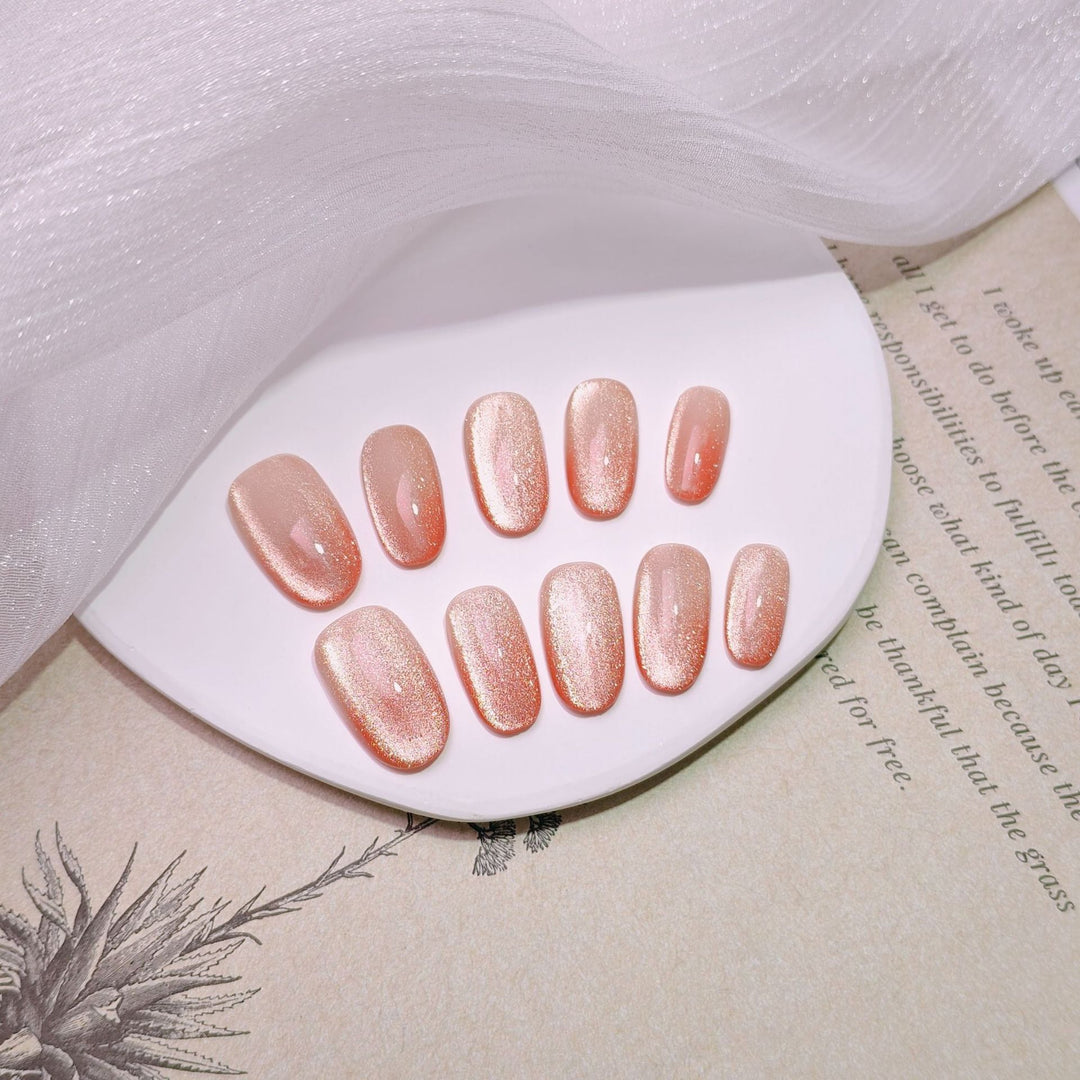 Elegant French Tip Press-On Nails Bowlift