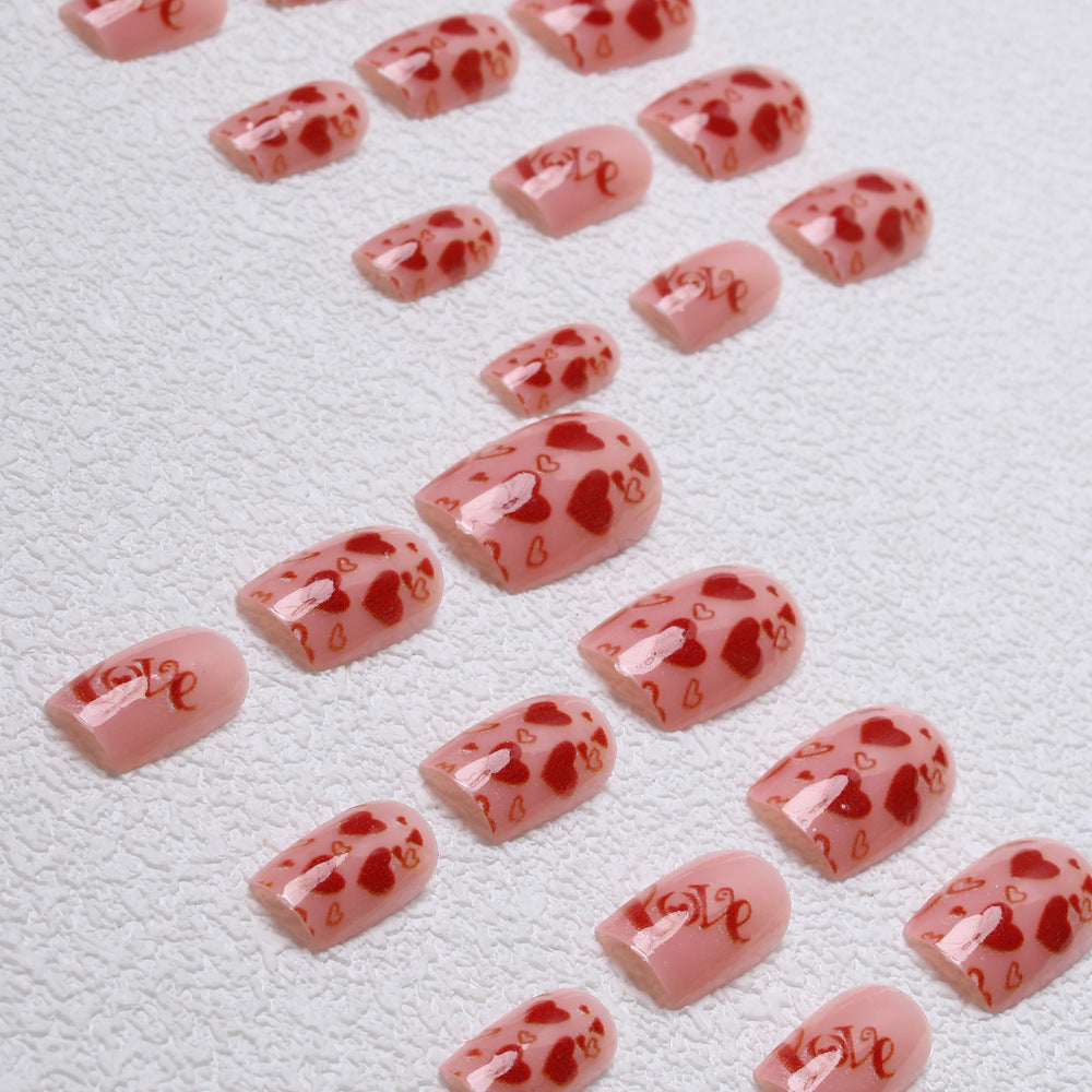 Love-Themed Press-On Nails Bowlift