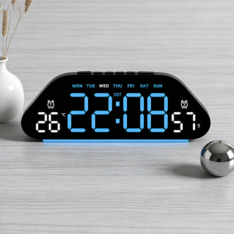 Digital Multifunctional Alarm Clock with Temperature and Date Display Bowlift