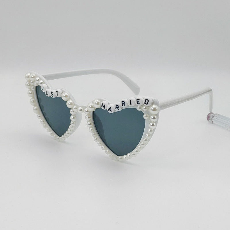 Heart-Shaped Bridal Sunglasses Bowlift