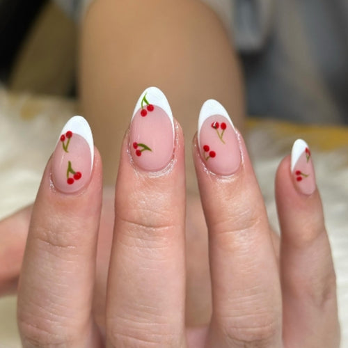 Artistic Cherry Blossom Press-On Nails Bowlift
