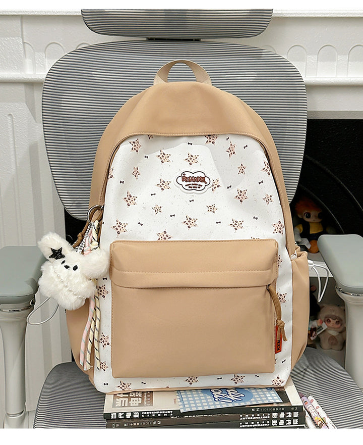 Playful Floral Print Backpack Bowlift
