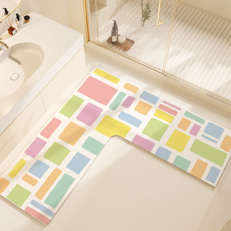 Non-Slip Colorful Bathroom Mat Bowlift