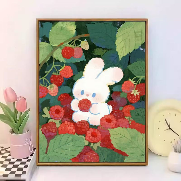 Cute Bunny-Themed Canvas Wall Art Bowlift