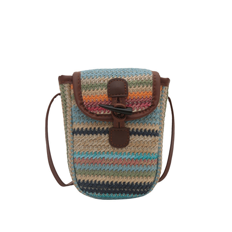 Colorful Woven Crossbody Bag Bowlift