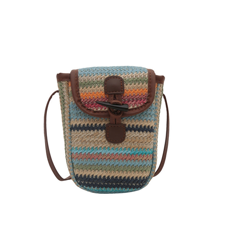 Colorful Woven Crossbody Bag Bowlift