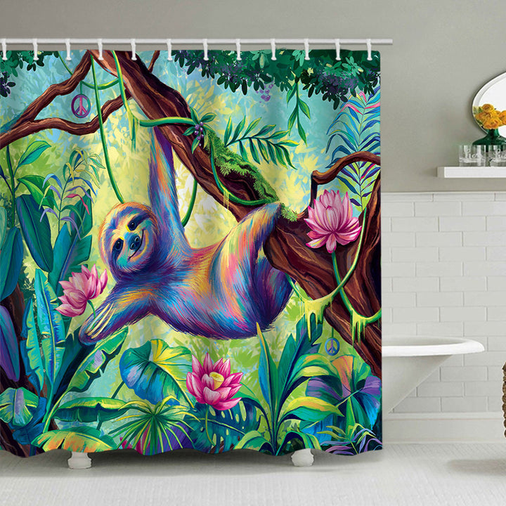 Playful Bear-Themed Shower Curtain Bowlift