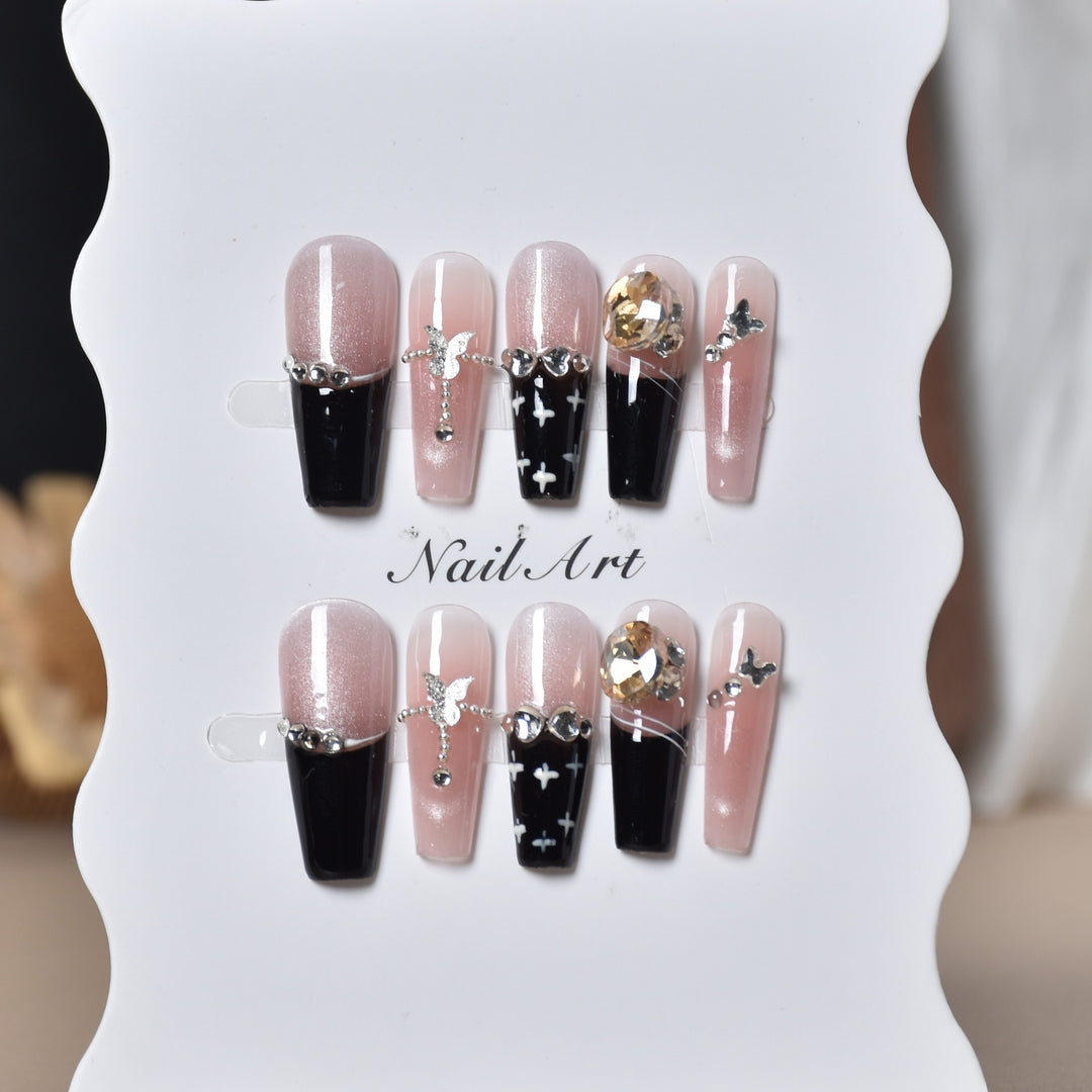Trendy Acrylic Press-On Nail Extensions Bowlift