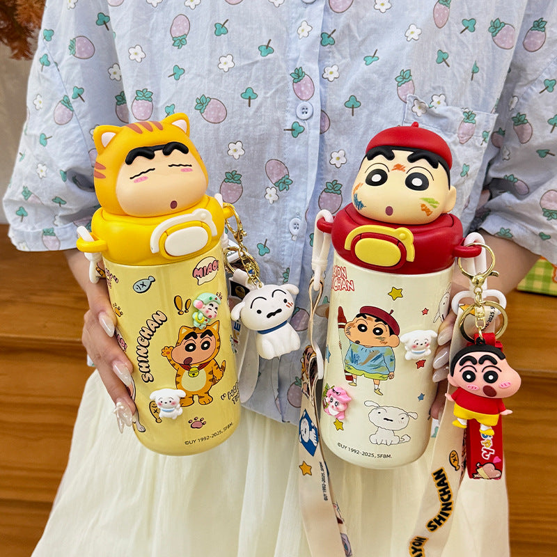 Women’s water bottle with interactive animal lid Bowlift