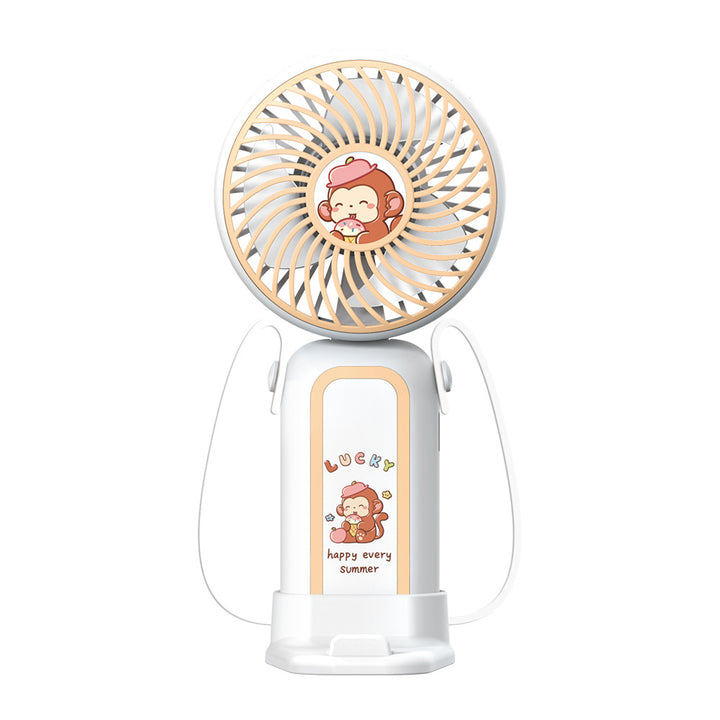 Women Portable Hand Fan with Funny Monkey Design Bowlift