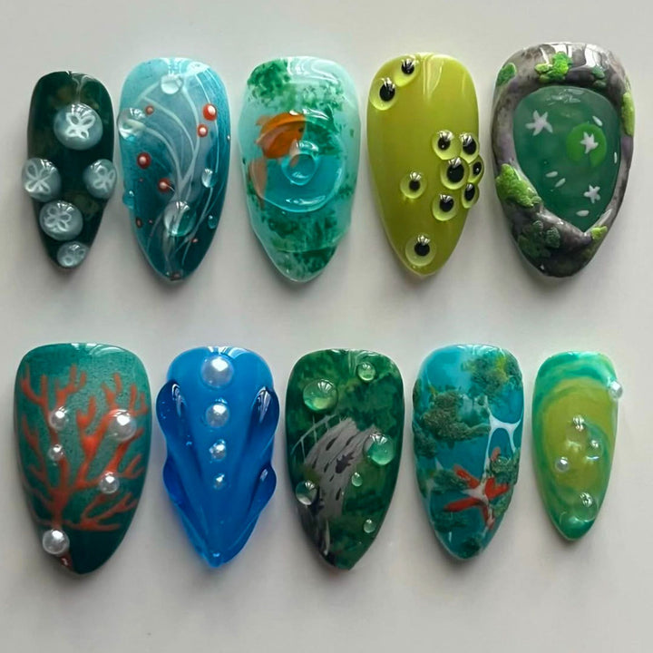 Thematic Artisan Press-On Nail Set Bowlift