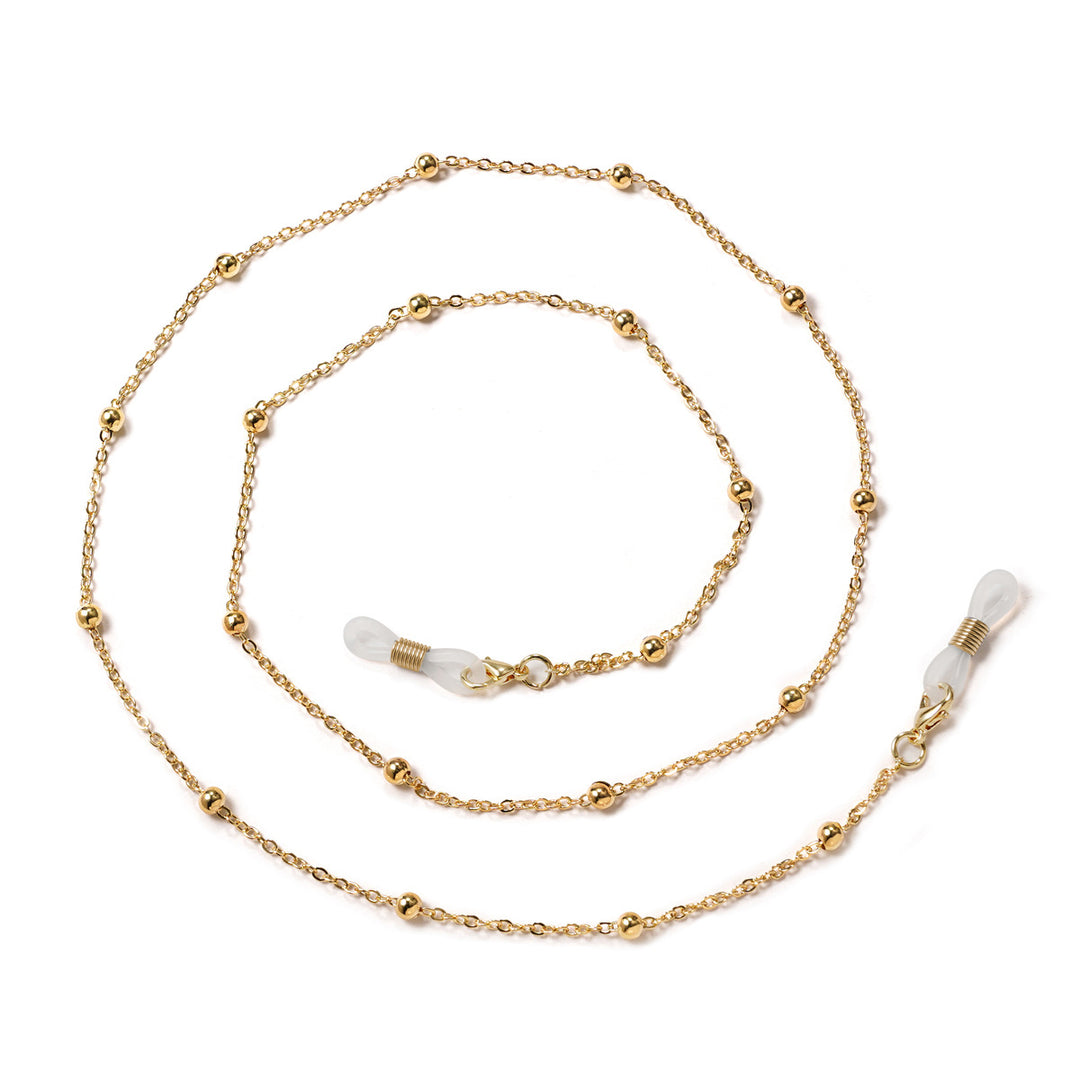 Premium Gold Beaded Eyewear Chain Bowlift