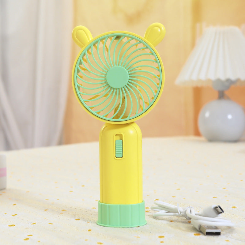 Women Portable Handheld Fan with Animal Design Bowlift