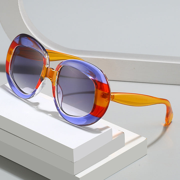 Vintage-Inspired Geometric Frame Sunglasses Bowlift