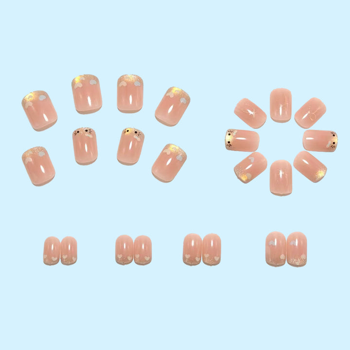 Artificial nails with luxurious glitter details Bowlift