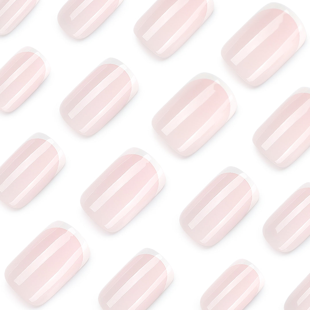 Classic nail extensions with elegant French tips Bowlift