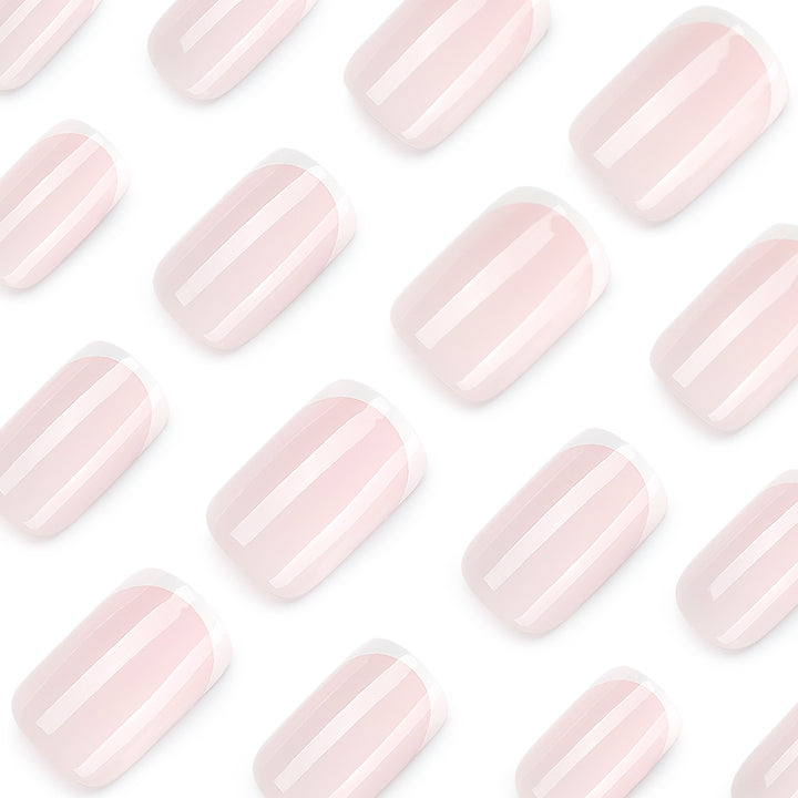 Classic nail extensions with elegant French tips Bowlift