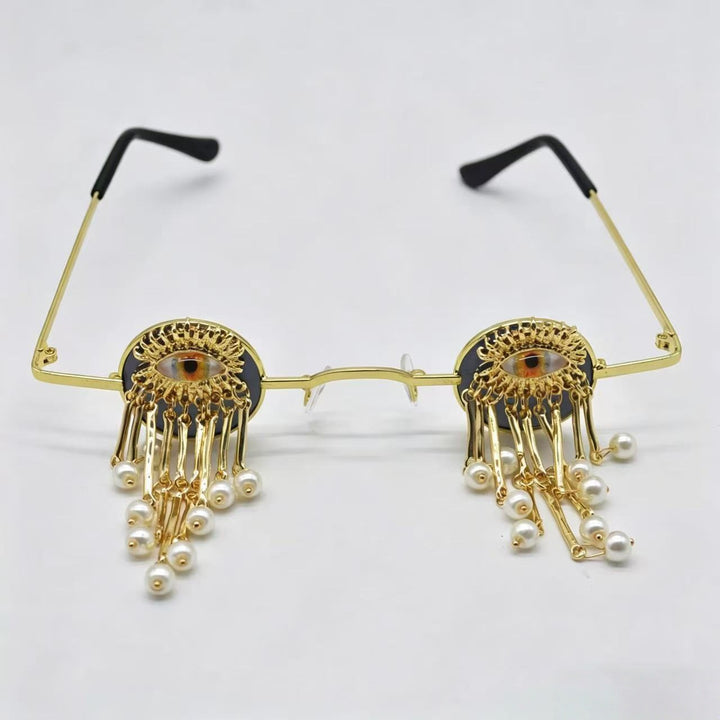 Ladies exclusive designer sunglasses with eye-catching pearl pendants Bowlift