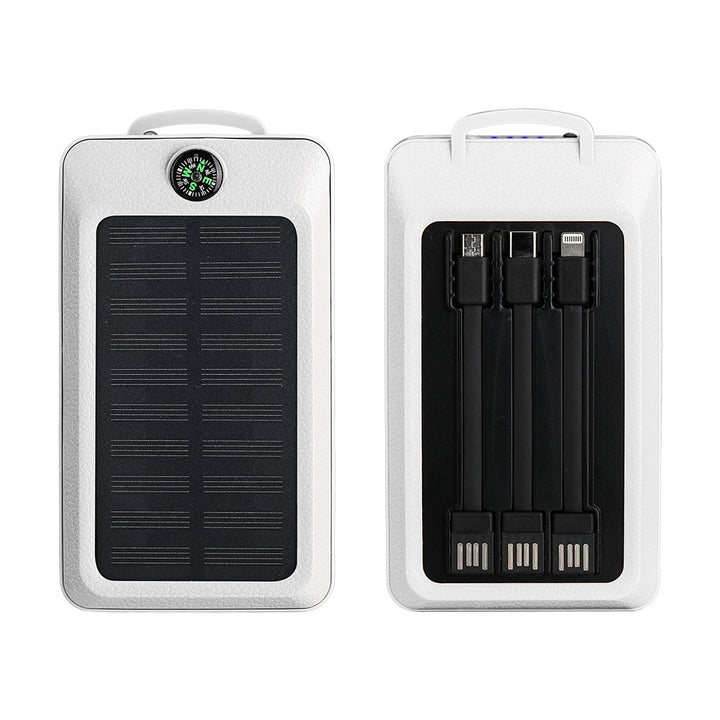 Portable power bank with integrated solar charging technology and multiple USB ports Bowlift