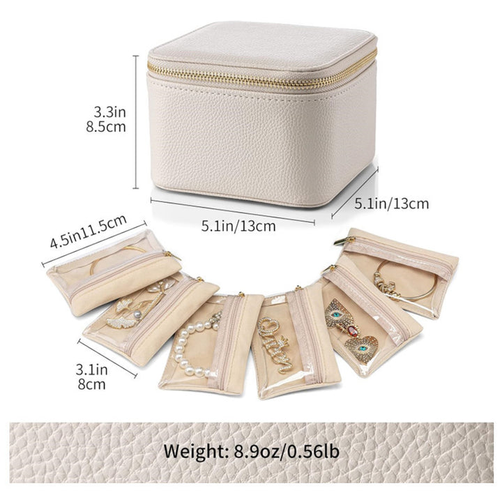 Jewelry Organizer Bag with Transparent Compartments Bowlift