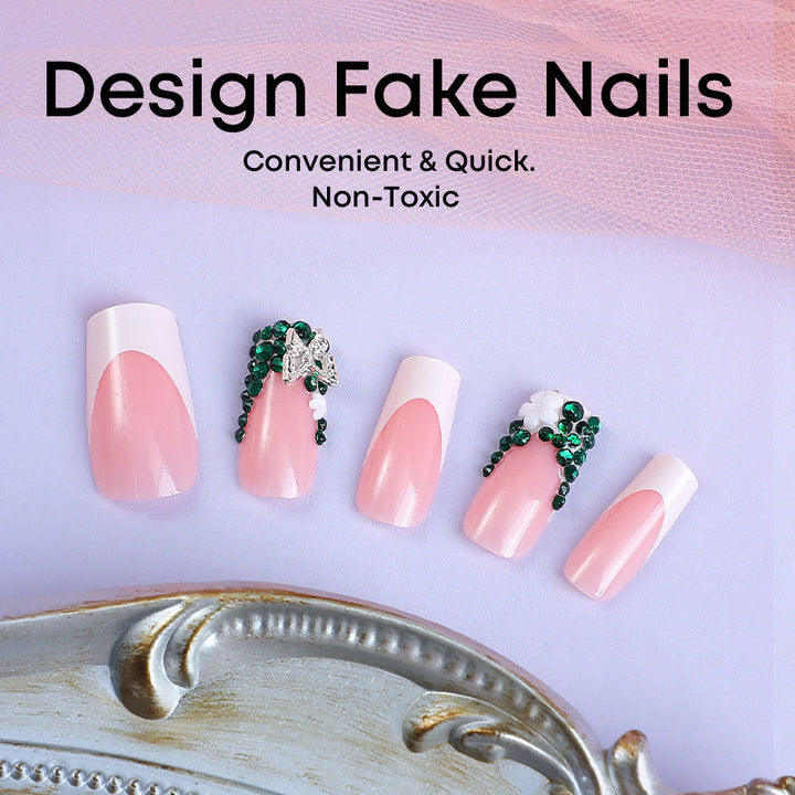 Acrylic nail set with appealing 3D decorations Bowlift