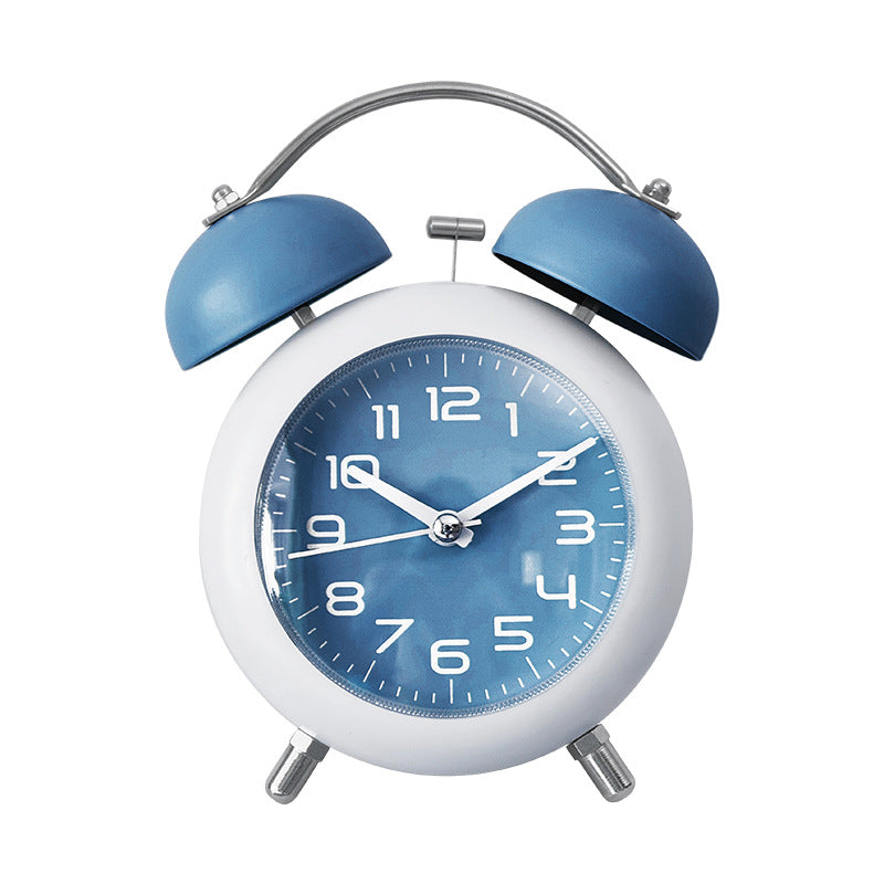 Elegant analog alarm clock with double bells and large dial Bowlift