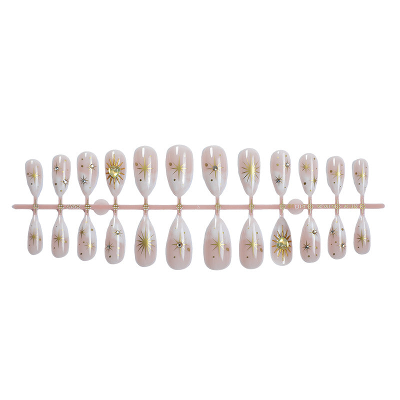 Glamorous Artistic Press-On Nail Set Bowlift