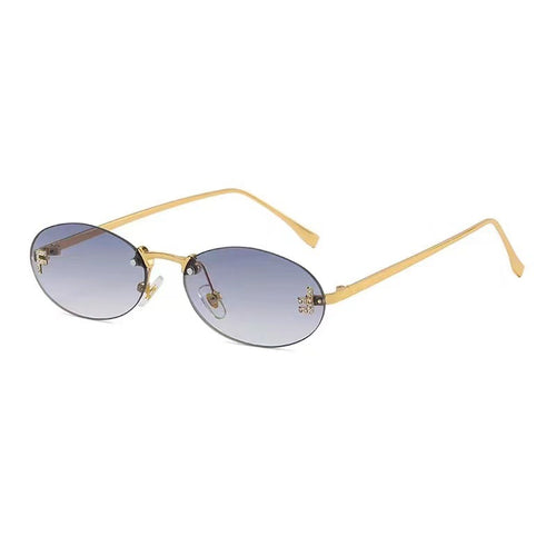 Elegant Vintage-Inspired Oval Sunglasses