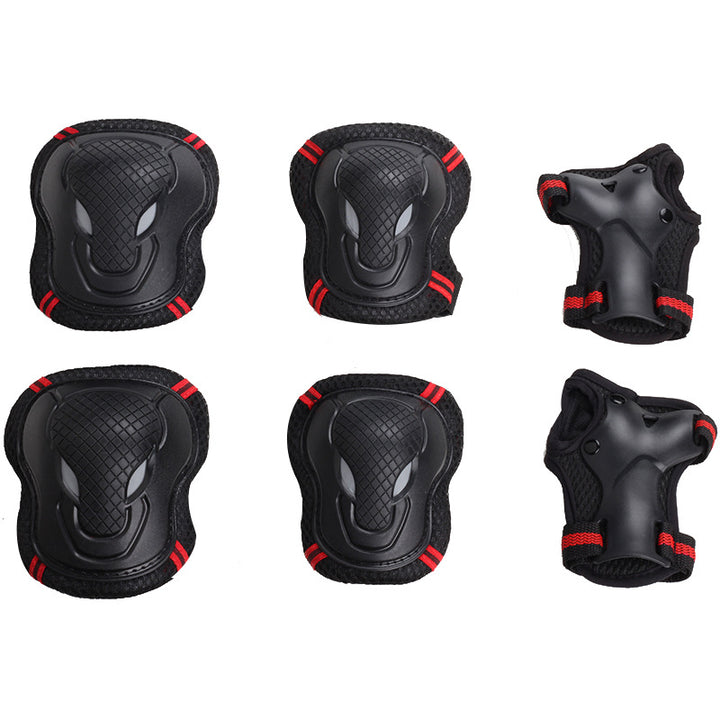 Complete Skate Protection Pad Set with Breathable Mesh and EVA Shock-Absorbing Shell Bowlift