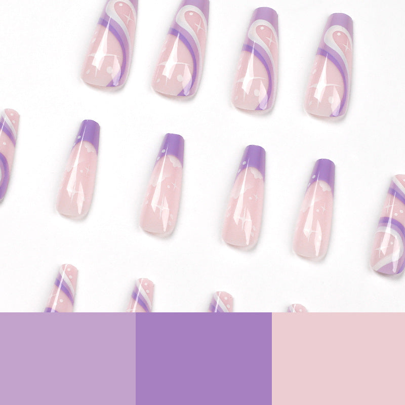 Artful Nail Extensions with Trendy Ombre Design Bowlift