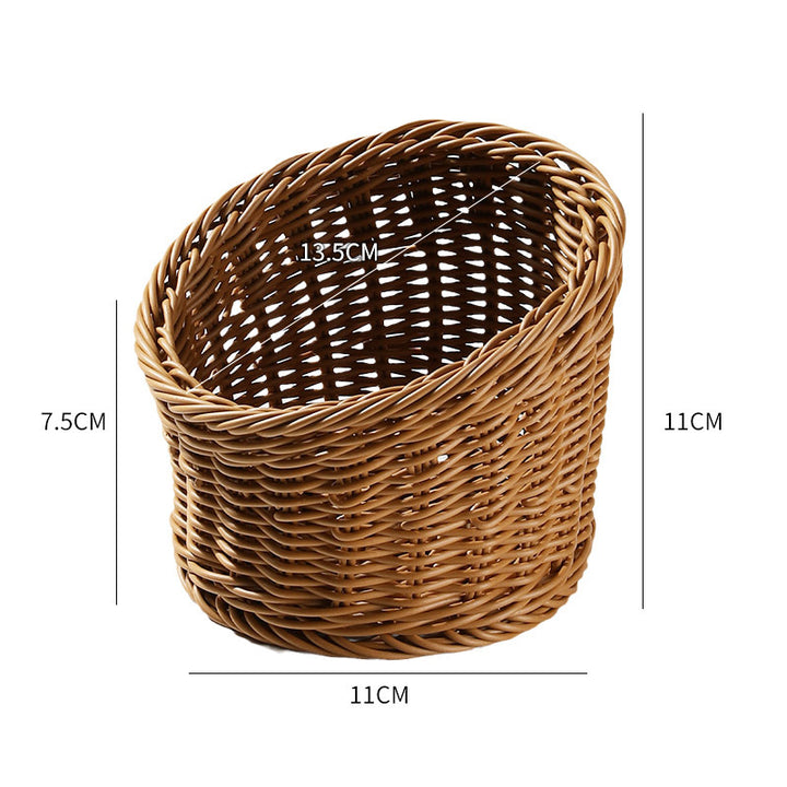 Handcrafted Natural Wicker Storage Basket Bowlift