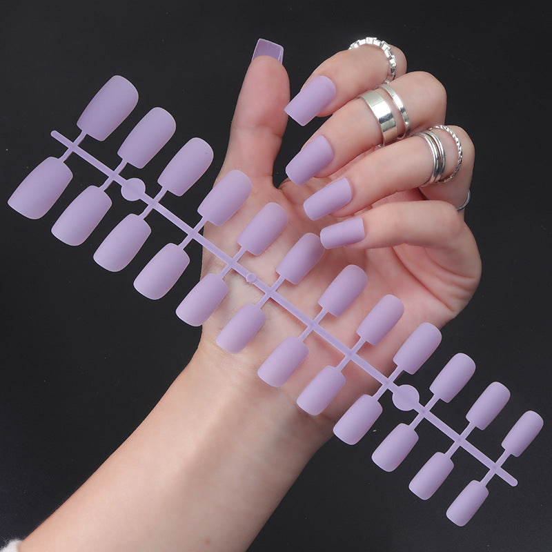 Matte Finish Long Stiletto Press-On Nails Bowlift