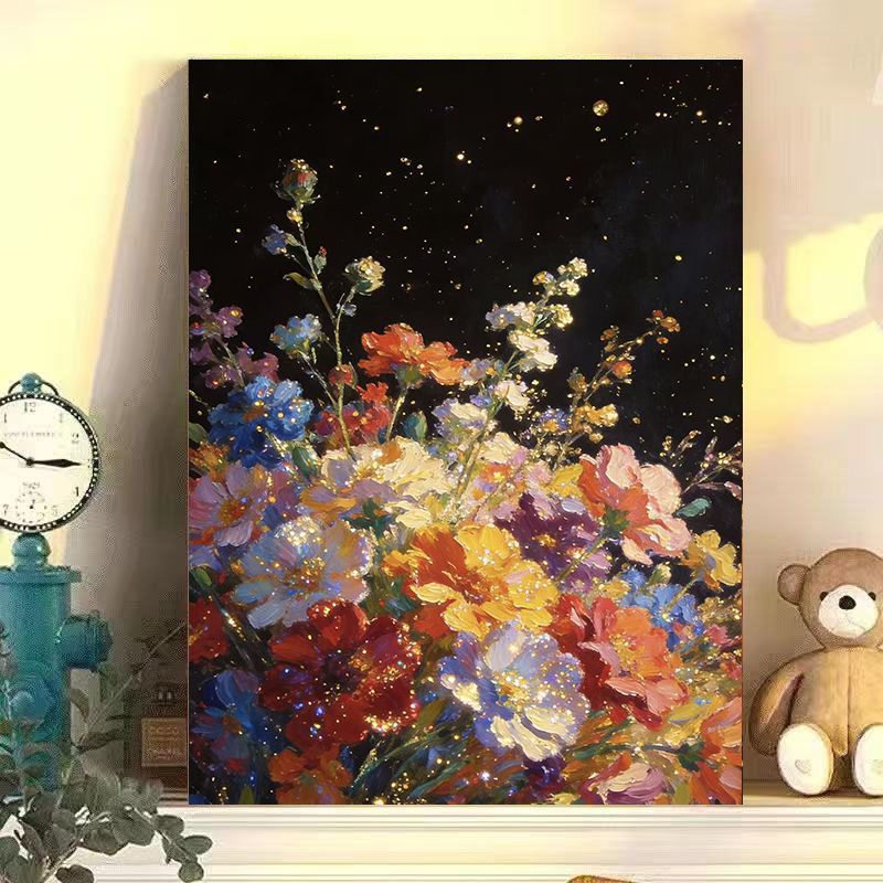 Floral-Themed Decorative Canvas Art Bowlift