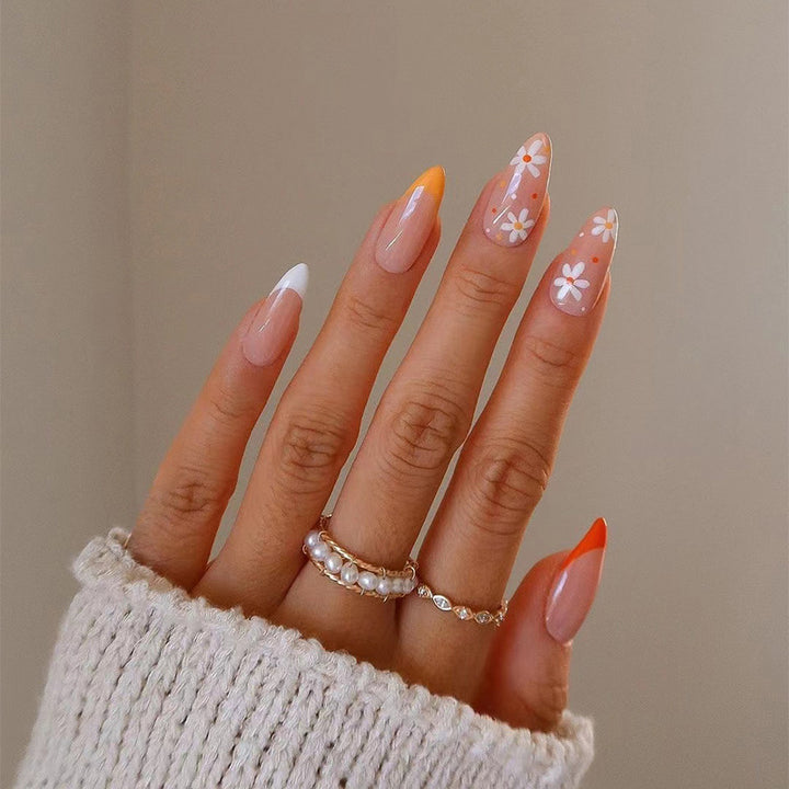Creative art nails with floral accents Bowlift