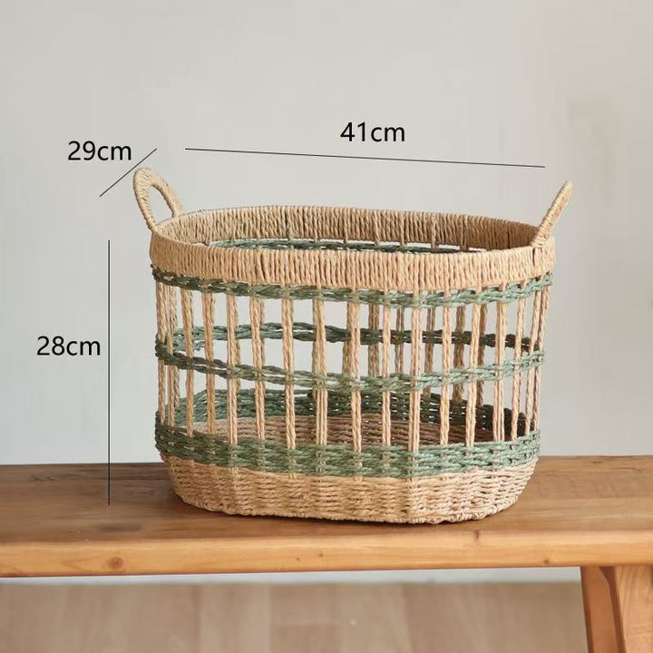 Decorative basket made of woven natural material Bowlift
