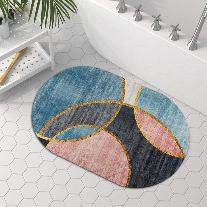 Decorative Geometric Bath Mat Bowlift