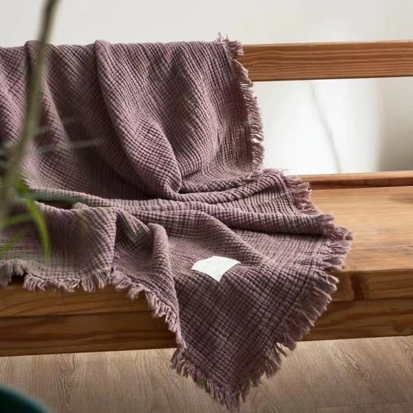 Women's cozy waffle textured blanket Bowlift